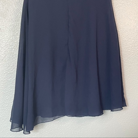 Lulu’s Navy Blue Sequin Halter Skater Mini Dress Size XS - Picture 12 of 14